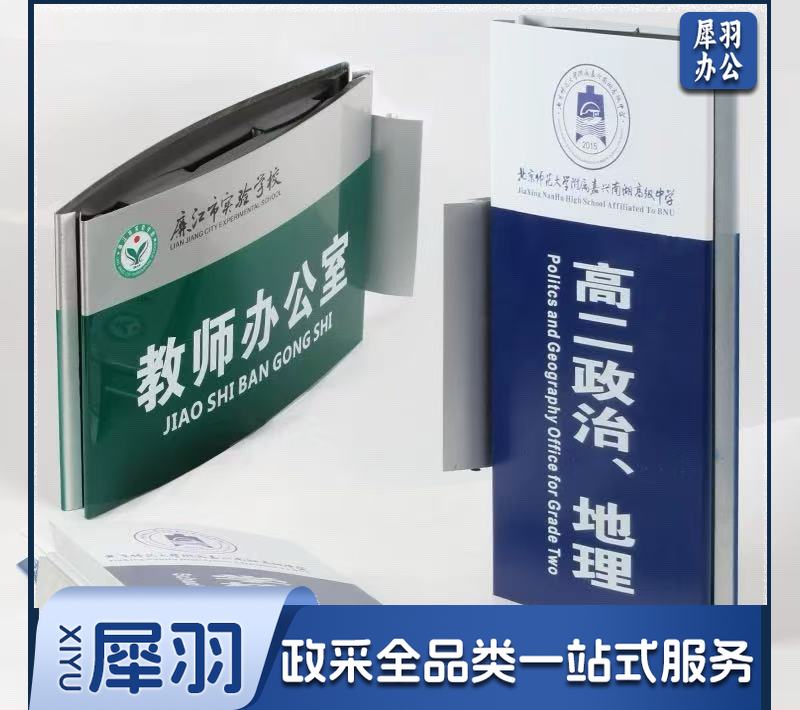 铝合金烤漆门牌（立式双面）