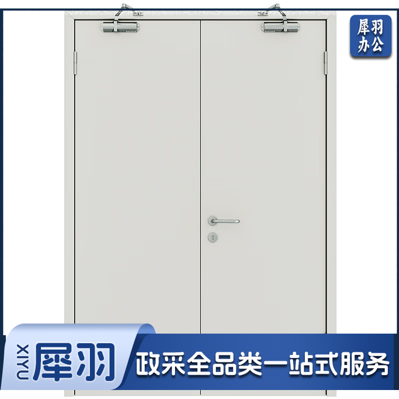 定制甲级钢制防火门 双开门 安全通道隔烟消防门kf带框