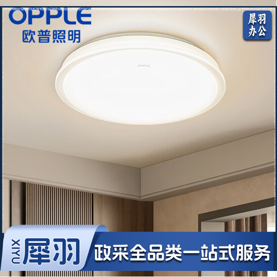 欧普 LED卧室灯吸顶灯 圆形现代简约吸顶灯 350mm 货号：JC