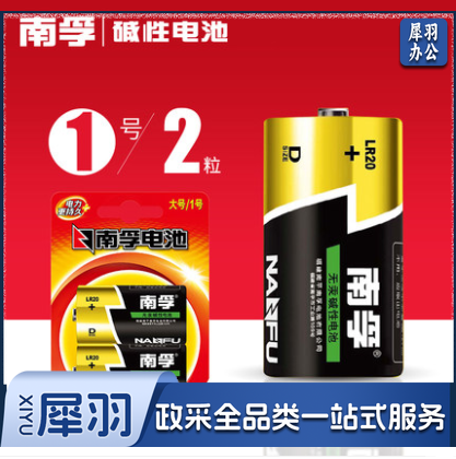 南孚 1号电池大号碱性燃气灶热水器干电池手电筒电池  1节