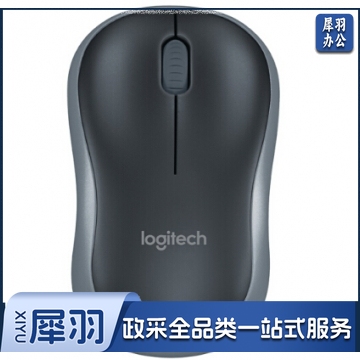 罗技 Logitech 无线鼠标 M185 黑色灰边  PJ.072