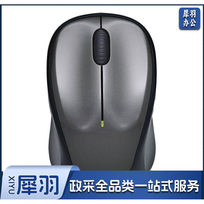 罗技 Logitech 无线鼠标 M235 带2.4G接收器-USB (灰色)