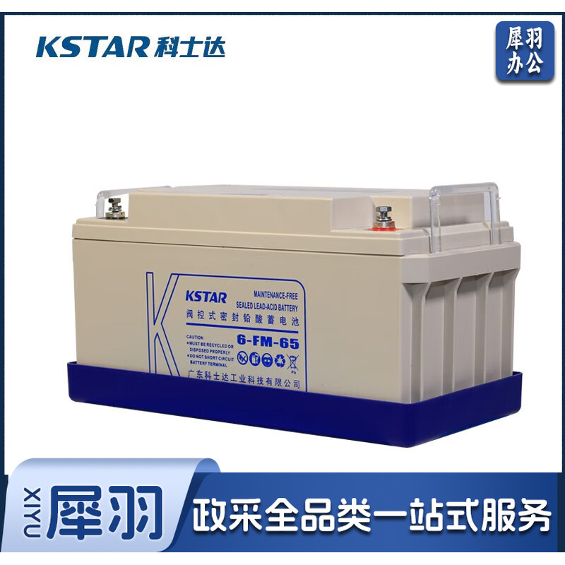 科士达UPS蓄电池 6-FM-65 12V65AH铅酸免维护配防漏液托盘 UPS不间断电源 EPS消防应急电源专用