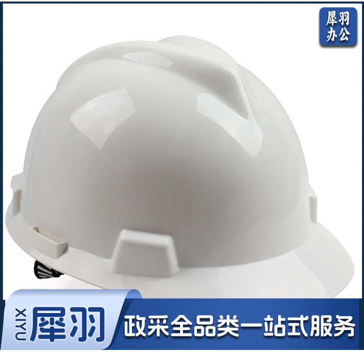 梅思安V-Gard标准型PE安全帽一指键帽衬针织布吸汗带E型下颌带V型