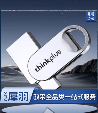 ThinkPlus联想128G 双接口金属U盘USB Type-C手机电脑专用外接通用优盘大容量内存扩容TYCU301