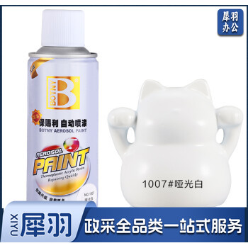 保赐利哑光白自喷漆白色金属防锈漆汽车手喷漆手摇车用油漆家具补漆230g