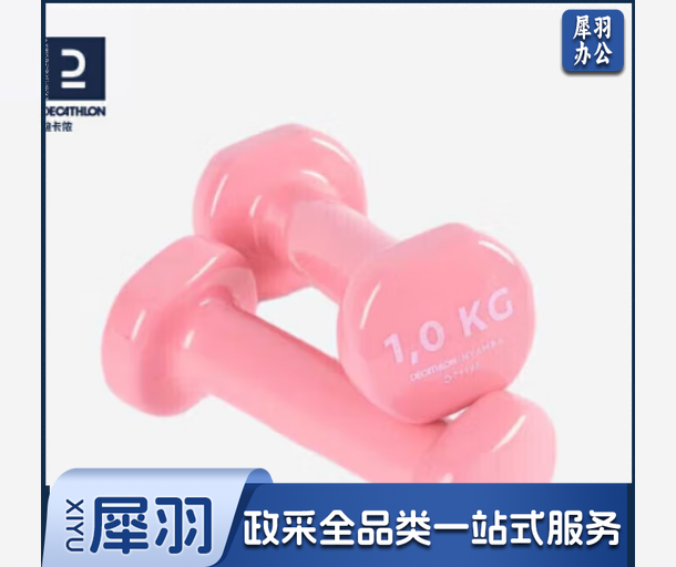 迪卡侬 小哑铃GYPA粉红色1kg 2只装4153957 zhygh_221712969