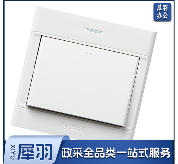 BULL/公牛 G09明装86型一开单控开关 GN-G09K111Y 1只 销售单位：只