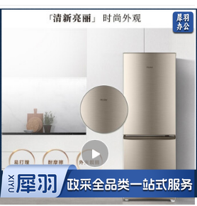 海尔（Haier）180升双门冰箱 家用节能直冷小型冰箱 宿舍租房小巧不占地 BCD-180TMPS 金色