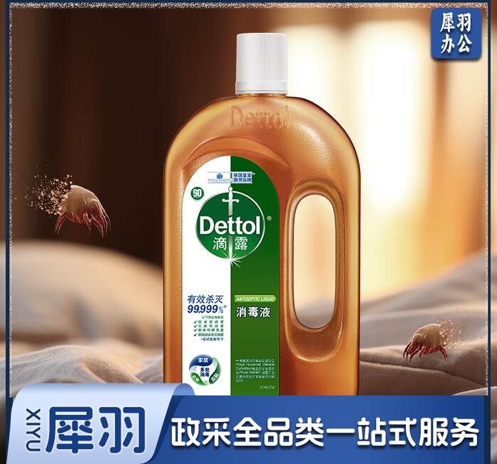 滴露（Dettol）消毒液750mL 除螨物品地板杀菌