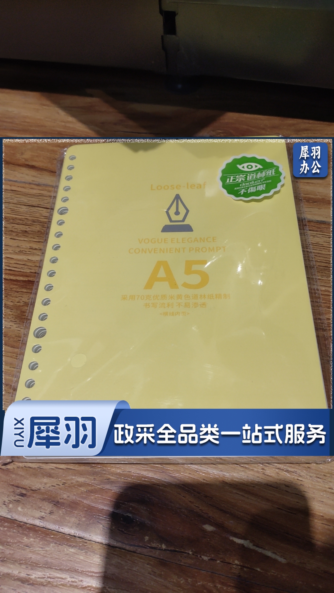 道林A5 70g活页内芯纸 横线 25K100张(本)
