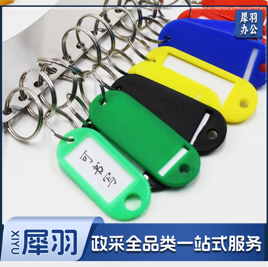 钥匙标记牌收纳写字记号扣宿舍管理锁匙扣分类房门钥匙牌（100个装）