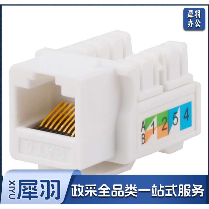 山泽（SAMZHE）WAN-06 六类网络模块 CAT6千兆网线插座面板模块 RJ45水晶头母座电脑网线镀金连接头 工程版