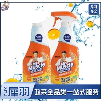 威猛先生 厨房重油污净 清新柑橘双包装455g+455g强效去油渍污垢 厨房清洁剂油烟机清洁剂（新老包装随机发）