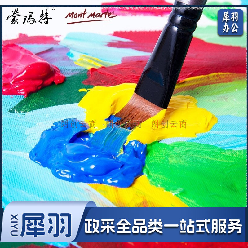 蒙玛特（Mont Marte） 丙烯颜料套装 手绘涂鸦墙绘t恤diy丙烯画24色 钛白 500ml