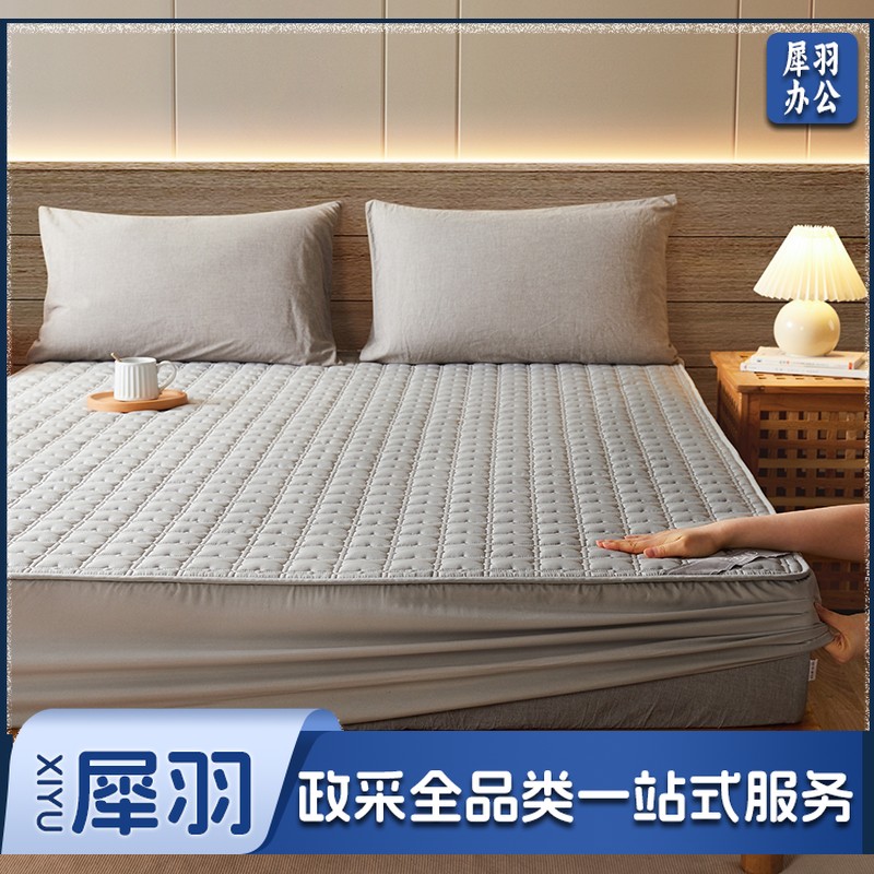 全棉床笠夹棉抑菌防螨加厚床褥席梦思保护罩套防尘床罩防滑可水洗