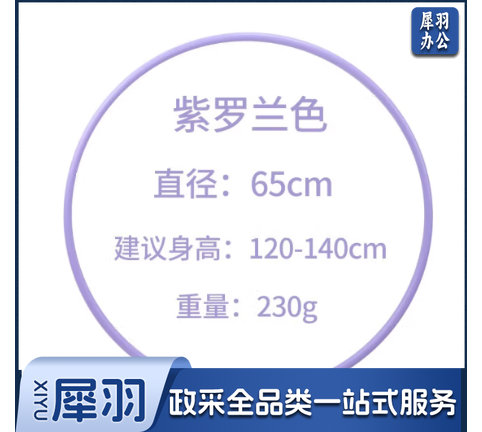 呼啦圈幼儿园小号儿童健身收腹美腰器材GYME紫罗兰色65cm 