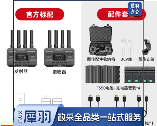 无线图传影眸HE 免采集卡直播手机ipad 350M高清监看图传 单反微单相机直播图传设备 影眸HE图传+550电池*4+收纳箱*1+高清线