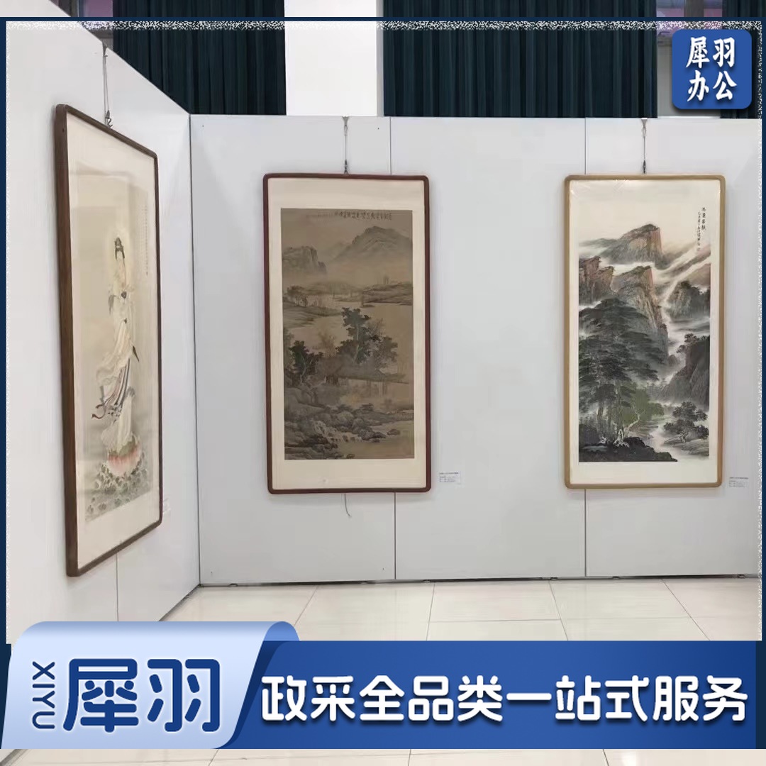 移动书画板墙亚麻布磁吸书画展板艺术美术作品宣传展示板无缝展板