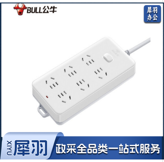 BULL/公牛接线板GN-109K 3米线 6位总控