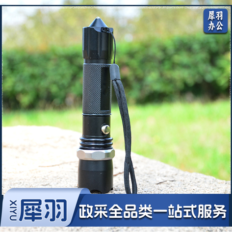 强光手电筒 远射LED手电防水家用骑行变焦调焦带救生锤电筒