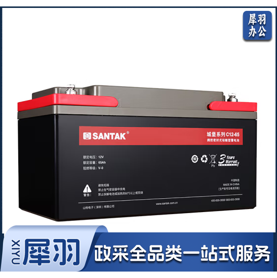 山特(SANTAK)C12-65 山特UPS电源电池免维护铅酸蓄电池 12V65AH