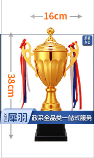 金属奖杯  36*16 cm