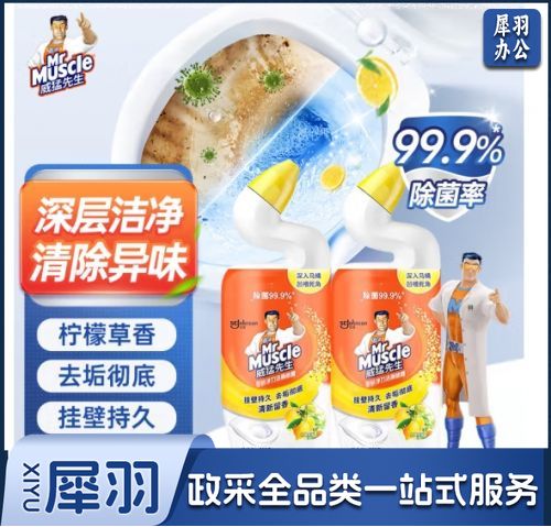 威猛先生（Mr Muscle）洁厕剂 750g*2瓶  洁厕啫喱 洁厕灵 洁厕液 马桶清洁
