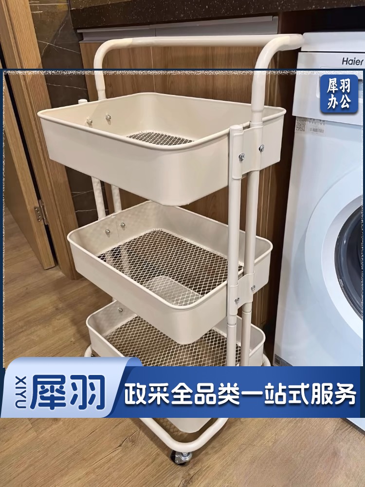 小推车置 物架厨房美容院多功能婴儿用收纳架零食车书 架