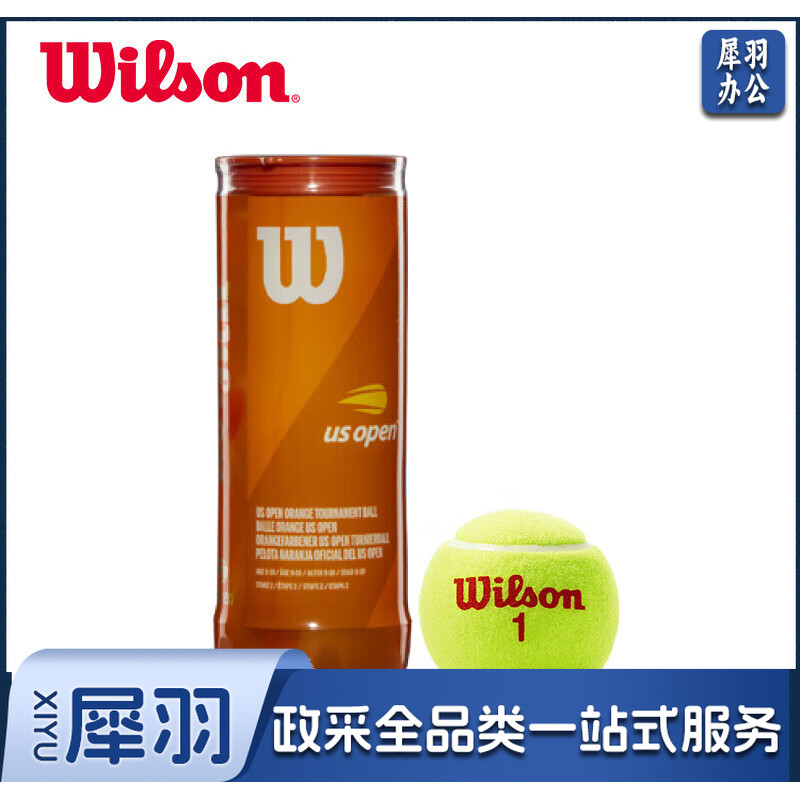 Wilson威尔胜 专业网球配件 US OPEN 网球比赛儿童网球 3粒装 橙色 WRT137700 单位：个