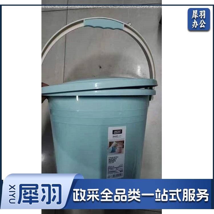 塑料桶 提水桶 4.5L 带盖 浅蓝色 单位：个