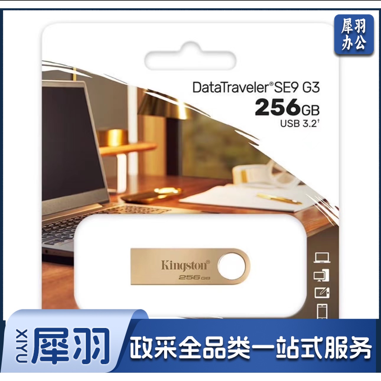 金士顿（Kingston）256GB USB3.2 金属U盘