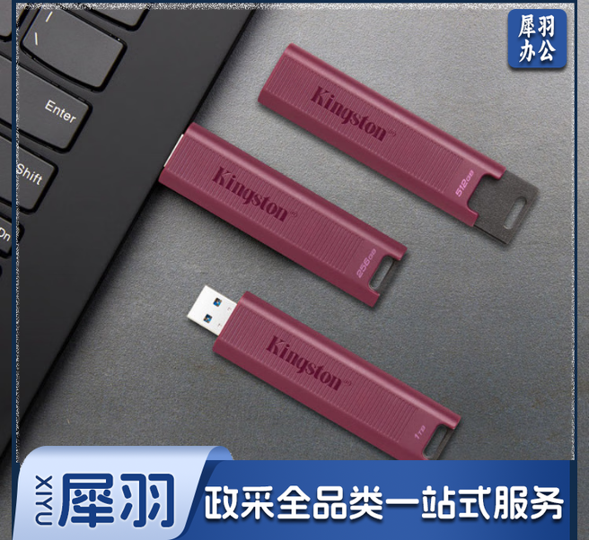 金士顿 512GB USB3.2 Type-A 超极速固态U盘 DTMAXA 读速高达1000MB/s 写速900MB/s b42