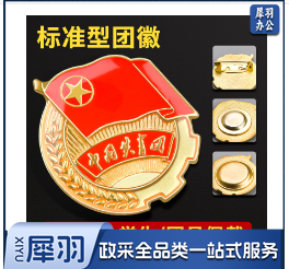 不褪色镀金团员团徽 共青团团徽 磁吸团徽