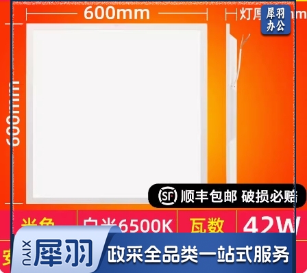 佛山FSL直发光面板灯220V42W865K600*600