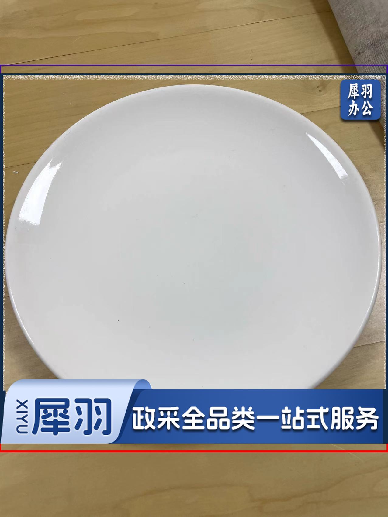 陶瓷餐具白瓷盘子(10英寸)（5只起售，偏远区域下单请电话咨询）