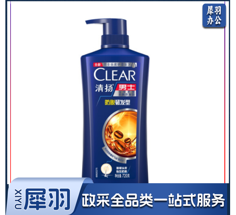 清扬男士洗发水 防脱韧发型 720g*1瓶