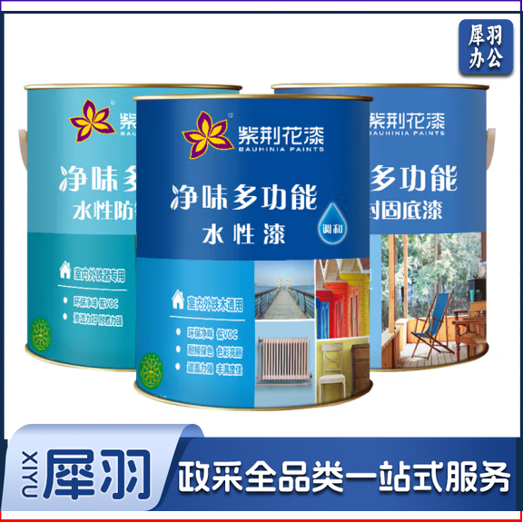 紫荆花  净味多功能水性漆 10kg/桶    货号：JC