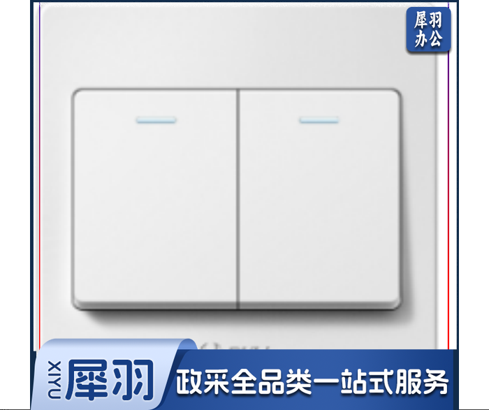 墙壁开关插座2开公牛