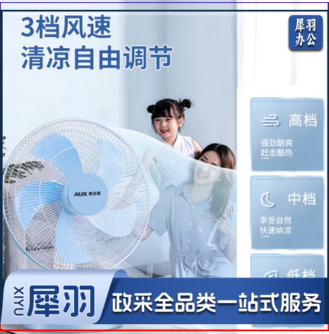 奥克斯（AUX） 电风扇/台扇FT-30-B1202/转页扇摇头台式桌面风扇