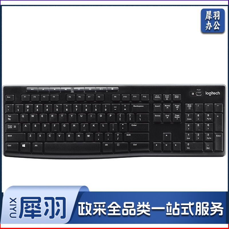 罗技（Logitech）K270 无线键盘多媒体全尺寸便捷舒适键盘 单位：个