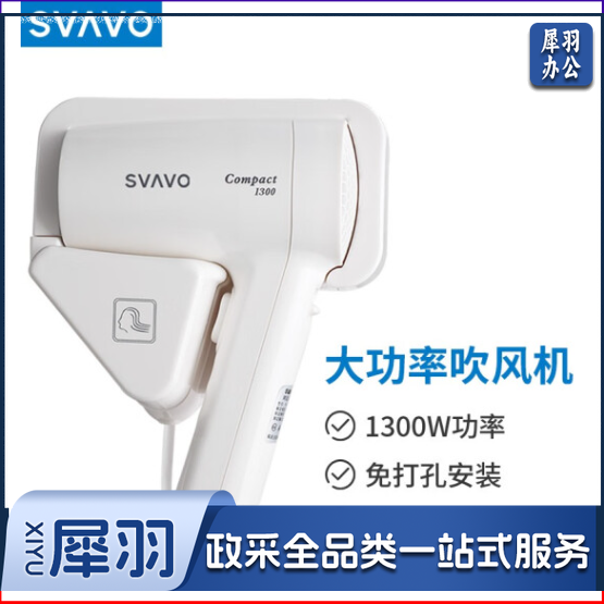 瑞沃 吹风筒 宾馆浴室卫生间干发器挂壁吹风机 白色 单位：台 V-173