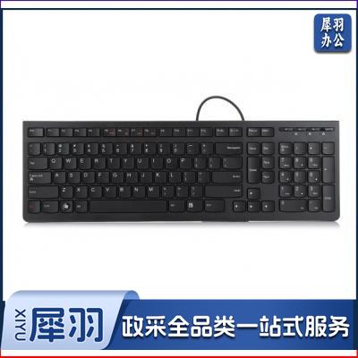联想（lenovo）键盘 有线键盘 办公键盘 K5819单键盘 黑色