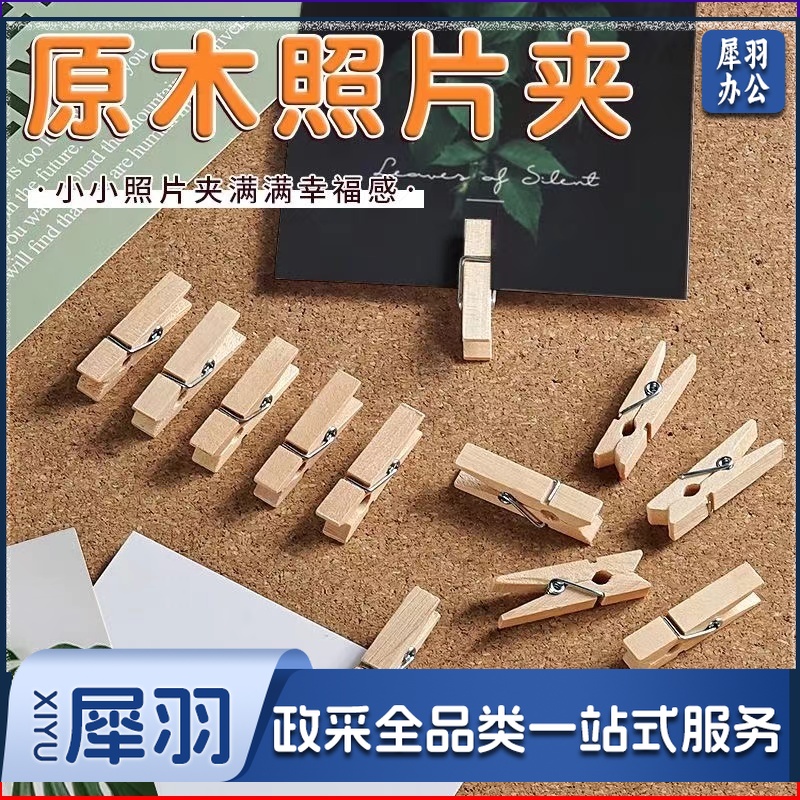相片夹子 幼儿园手工材料照片木质夹 (10个每包)