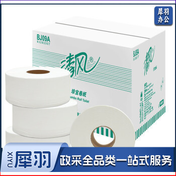 清风大盘纸大卷纸500米12卷 有芯卷纸 卫生间酒店餐厅卫生纸厕纸卫生纸厕所用纸 整箱装 商务专用M&C20208