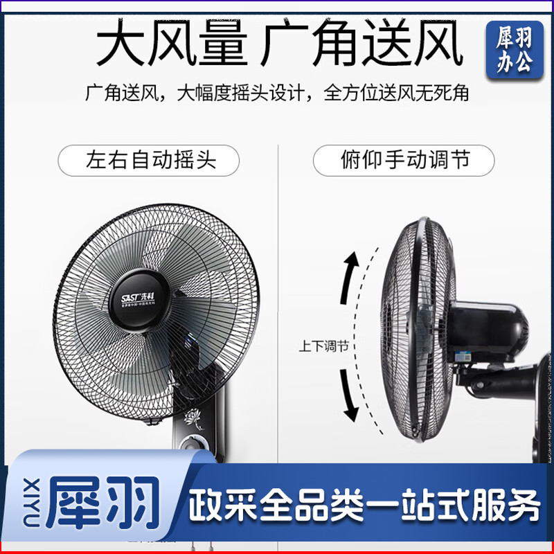 先科(SAST)风扇/壁扇/电风扇/宿舍餐厅电风扇/大风力/壁挂式电风扇FB-308