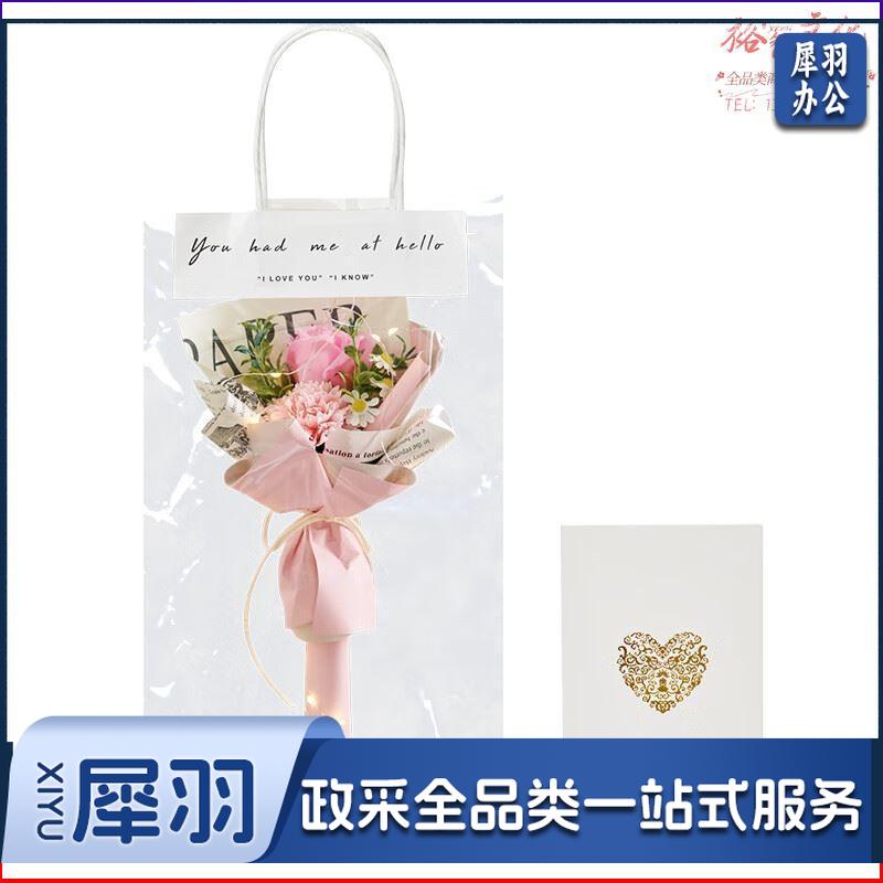 伴手礼香皂花2朵小花束粉色