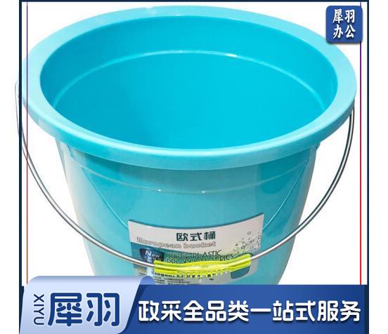 水桶 加厚塑料耐用大号提水桶 17L工厂车间环卫水桶 KB3003 蓝色