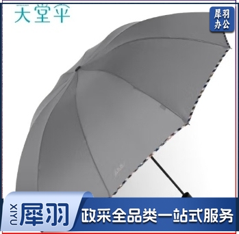 天堂雨伞商务全自动十骨加大天堂雨伞三折晴雨伞-黎色雨伞