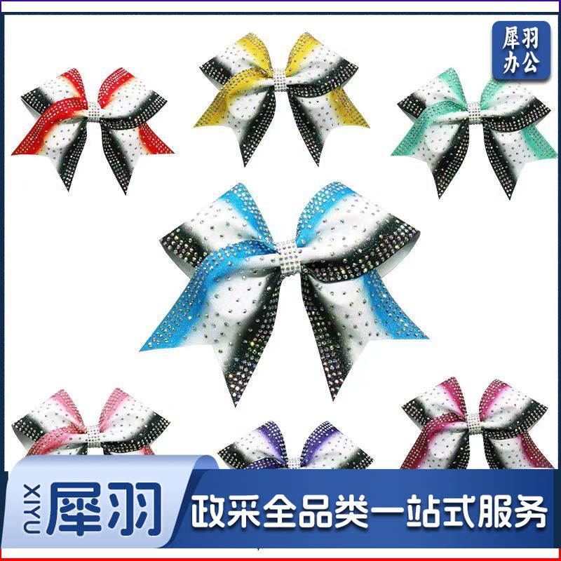 啦啦操比赛头饰啦啦队头花比赛蝴蝶结花球舞蹈啦啦操